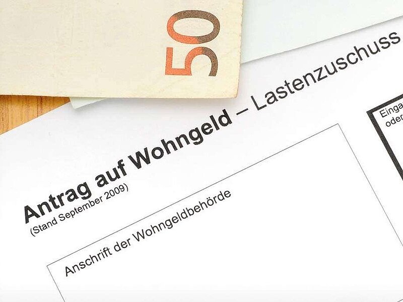 Antrag auf Wohngeld plus 50 Euro-Schein